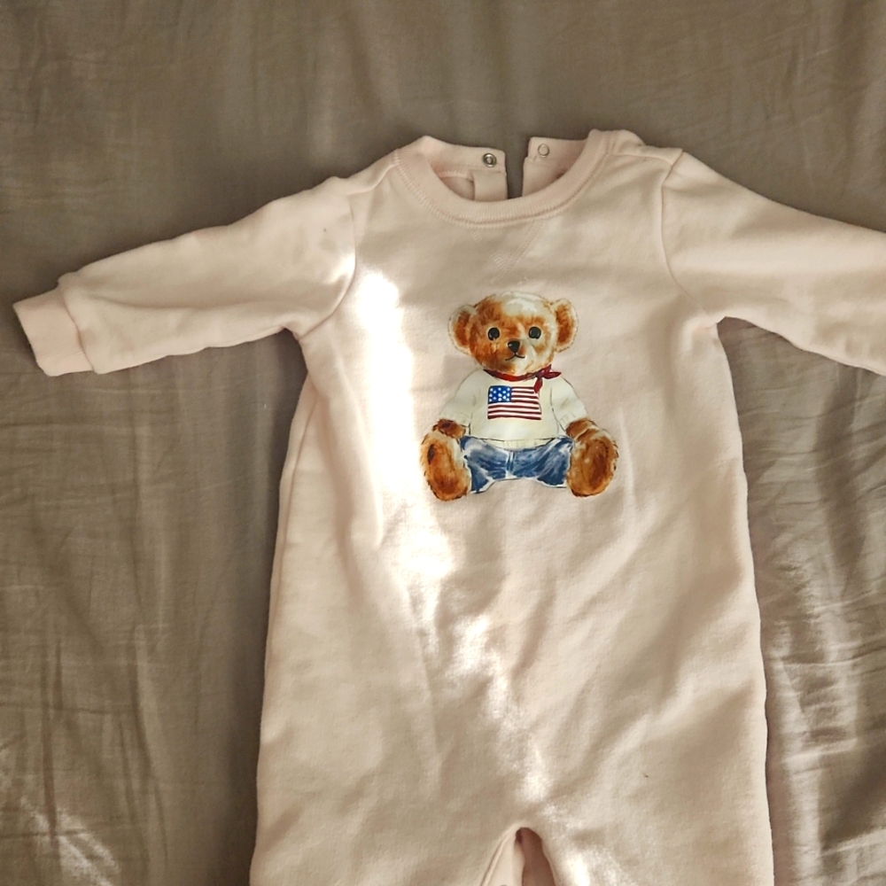 Pink Ralph Lauren onesie sz 6 months